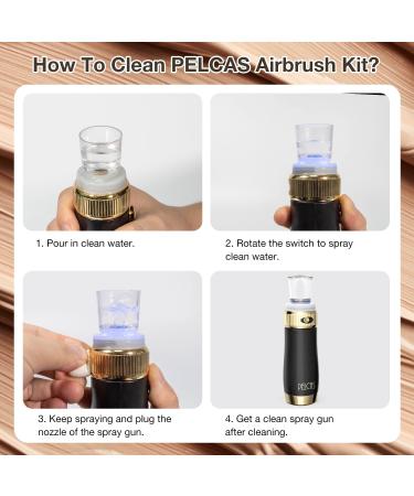 PELCAS Cordless Airbrush Professional Makeup Kit - Rechargeable Mini Airbrush Gun for Face and SPA 35ML - Buy Online on GoSupps.com