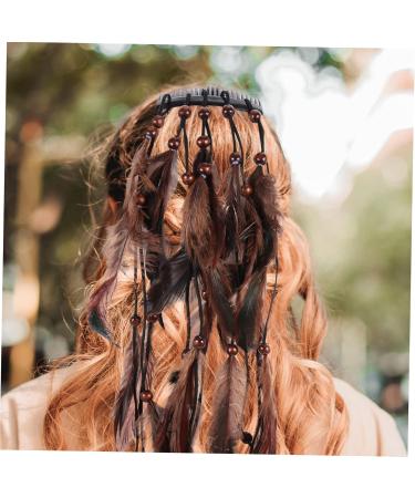 Mikinona Hair Accessories Bohemian Hair Bands Party Cosplay Hairbands Plume Costume Accessories Party Props Decorative Plume Tassel Headdress Plume Tassel Hairbands Headdress - Buy Online on GoSupps.com