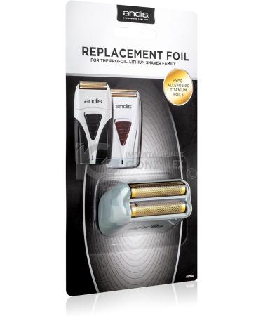 Andis 17160 Replacement Foil for Pro-Foil & Lithium Shaver | Compatible with Andis Models | Super Soft Gold Titanium Cutters | Close Cutting, Smooth Shaving - Zero Finish Gray - Buy Online on GoSupps.com