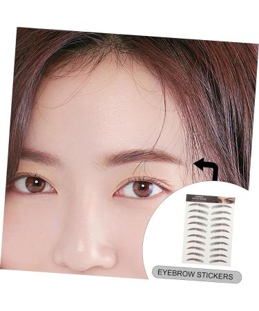 PLAFOPE Fake Eyebrow Stickers 9 sheets Temporary Eyebrows Hairlike Tattoos Transfer Transfers Stickers Shaping Sticker Eyebrow 21x14.7cm Brown - Buy Online on GoSupps.com