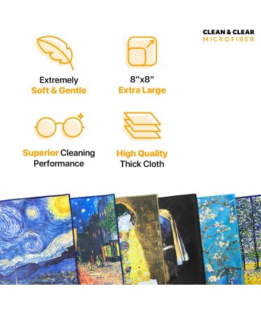 Premium Classic Art Microfiber Cloth - 6 Pack for Camera Lens Glasses & Screens | Ultra Soft Cleaning Cloths - Buy Online on GoSupps.com