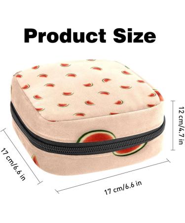 Portable Women's Napkin Storage Bag - Watermelon Pattern Zippered Organizer for Menstruation Cups Perfect for Teens & Women - Buy Online on GoSupps.com