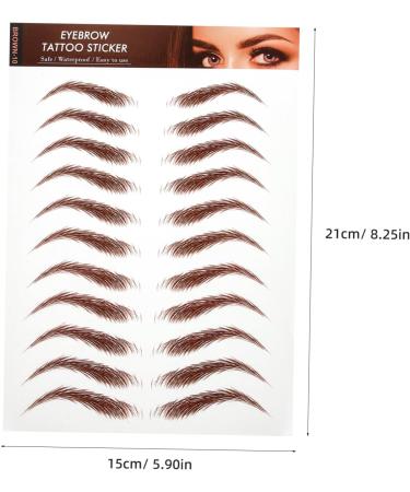 Mikinona 5 Sheets Eyebrow Stickers Simulation Eyebrow Peel off Eyebrow Sticker Fake Eyebrows Makeup Eyebrow - Buy Online on GoSupps.com