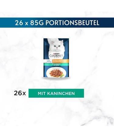 Gourmet Perle Selected Strips Wet Cat Food with Rabbit - 26 Pack (85g each) | Premium International Shipping - Buy Online on GoSupps.com