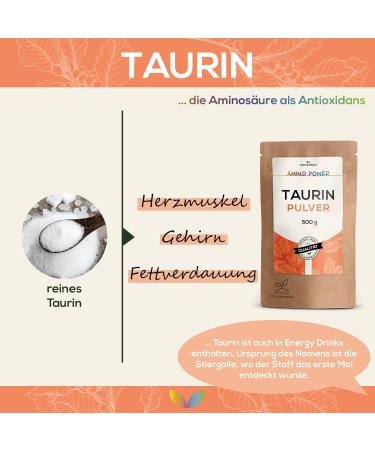 Taurine Powder 500g | 100% Pure Vegan | Laboratory Tested Quality from Austria | Sanutrition - Buy Online on GoSupps.com