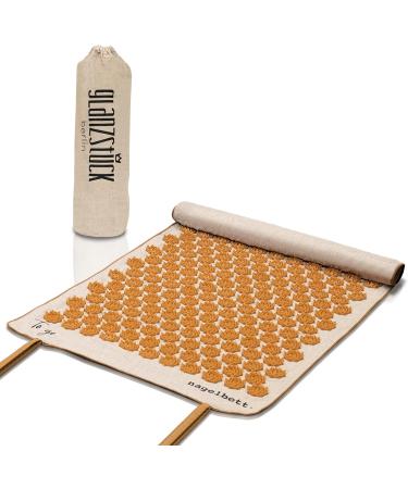 Glanzn ck Berlin Health Collection: XL Acupressure Mat Set - Relief for Tension & Back Pain Sustainable Massage Mat with Pillow & Bag International Shipping Available - Buy Online on GoSupps.com