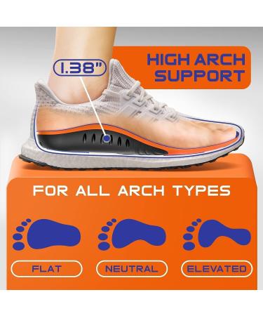 2024 Heavy Duty Arch Support Insoles for Big & Tall Men & Women - Plantar Fasciitis Relief Orthotic Inserts for Work Boots Blue (L - Buy Online on GoSupps.com