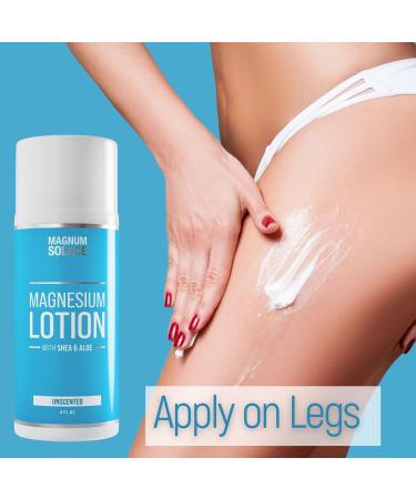 Chamomile Lavender Magnesium Lotion with Shea Butter for Legs - Natural Alternative to Cream - Buy Online on GoSupps.com