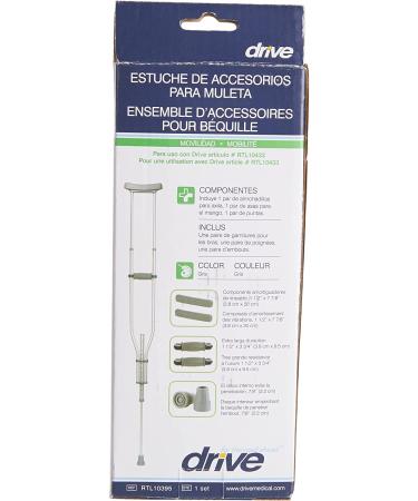 Drive Medical Crutch Accessory Replacement Kit - Universal Crutches, Gray - Buy Online on GoSupps.com