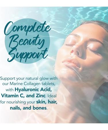 Zipvit Marine Collagen 1200mg Tablets with Hyaluronic Acid Vitamin C and Zinc. High Strength Type 1 Collagen for Men and Women Supports Hair Skin and Nails 60 Tablets 1 Month Supply Collagen Tablets - 60 Pack - Buy Online on GoSupps.com