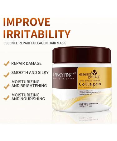Collagen Hair Mask 500ml Hair Masks for Dry Damaged Hair Deep Conditioning Hair Treatment Natural Argan Oil Collagen Hair Mask Deep Conditioning Hair Mask - Buy Online on GoSupps.com