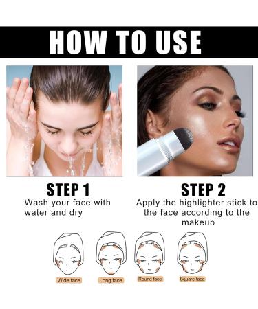 Highlighting Stick Face Shades Moisturizing Highlighter Makeup Stick for Body (Type A) - Buy Online on GoSupps.com