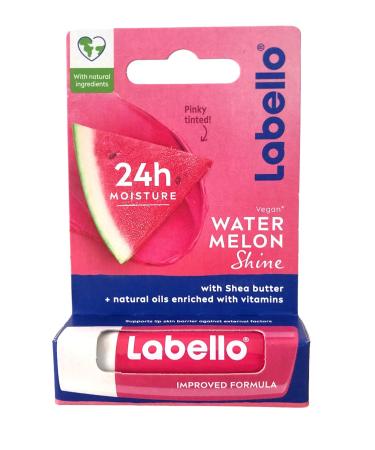 Pack of 6 - Labello Lipcare/Lip Balm - Watermelon Shine - 4.8 g
