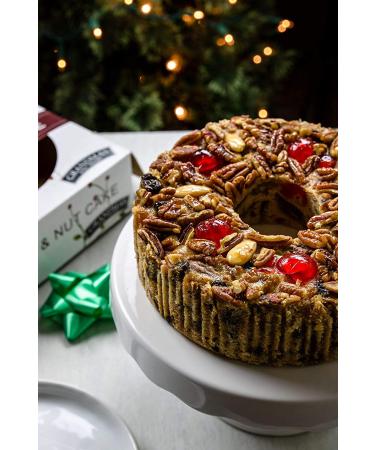 Grandma's Delicious Baking Desserts Gourmet Cake Old Fashioned Fruitcake Rum Flavored Christmas Recipe with No Citron or Bitter Candied Fruit from Beatrice Bakery in 2lb Ring in Holiday Gift Box - Buy Online on GoSupps.com