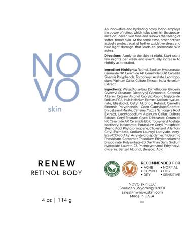RENEW Medical Grade Retinol Body Lotion | Anti-Aging Moisturizer for Face & Body | Hyaluronic Acid & Vitamin E | 4 fl oz - Shop Internationally - Buy Online on GoSupps.com