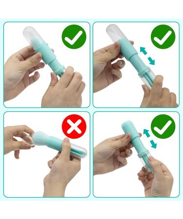 LuckyOpt Makeup Brushes Potable 4 in 1 Facial Make Up Tools for Travel Retractable Make up Brush Set Travel Brushes Makeup for Eyeshadow Highlight (Green) - Buy Online on GoSupps.com
