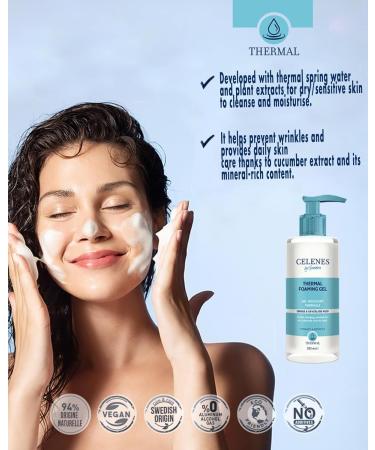 CAREX BENELUX Celenes by Sweden Thermal Cleansing Foam Gel Paraben & Alcohol Free Enriched with Natural Herbal Extracts Ideal for DrySensitive Skin 250ml - Buy Online on GoSupps.com