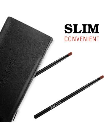 Luxspire Lip Brush Set 2 Professional Makeup Brushes for Eyeshadow Liner & Lip Gloss Art Fiber Black Perfect for Contour & Beauty - Buy Online on GoSupps.com