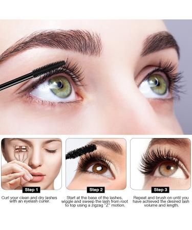 2 Pack Waterproof 4D Silk Fiber Mascara - Volume & Length, No Clump, All Day Wear - Buy Online on GoSupps.com