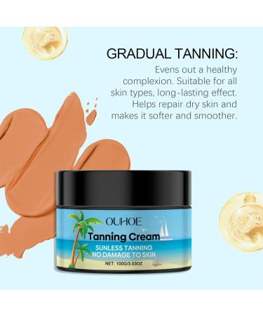 Nourishing Skin Tanning Cream Sunless Tanning Bronze Moisturizing Gentle Skin Care Tanning Cream - Buy Online on GoSupps.com