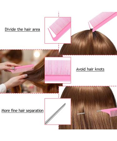 TsMADDTs Hair Loop Tool Set - 3PC Braid & Rat Tail Comb - Pink - Buy Online on GoSupps.com