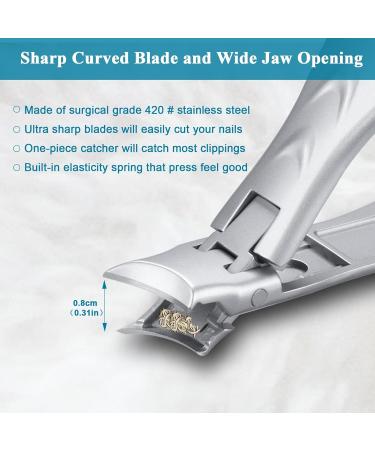 SG Nekoo Portable Ultra Thin Keychain Nail Clippers with Catcher Splash Proof Sharp Foldable Stainless Steel Small Nail Cutter Trim Fingernail Toenail Built-in Nail File for Men Women (Slanted) - Buy Online on GoSupps.com