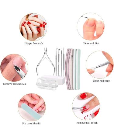 Camidy Manicure Set Nail Tools Nail File and Buffer Set Double-Sided Nail Files Polishing Files Cuticle Nippers Pusher Peeler Toenail File Lifter Brush for Manicure - Buy Online on GoSupps.com