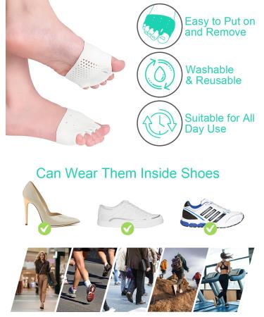 GRODE Metatarsal Pads & Toe Separators for Bunion & Hammer Toe Correction - Soft, Breathable & Effective Toe Spacers - 3 Pairs - Buy Online on GoSupps.com