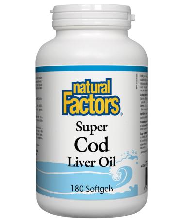 Natural Factors Super Cod Liver Oil - 180 softgels