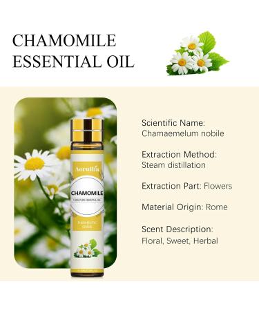 Aoruilia 10ml Chamomile Essential Oil Pure Natural Floral Essential Oils Fragrance for Diffuser for Home Aromatherapy Perfume Candle Making Wax Melts Cleaning Chamomile 10 ml (Pack of 1) - Buy Online on GoSupps.com