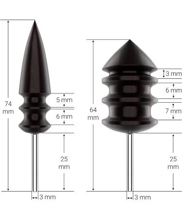 Sandalwood Leather Burnisher Bits 2-Pack for Rotary Tools - Pointed Tip & Multi Grooved Tips for Clean Edges in Leathercraft (Set A) - Buy Online on GoSupps.com