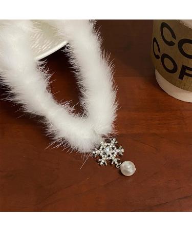 Shop Oralgos Fashionable Wedding Necklace - Chic Snowflake Choker & Adjustable Chain - Plush Material - Buy Online on GoSupps.com