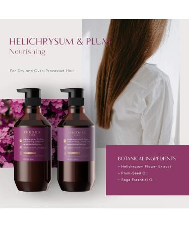 Theorie Helichrysum & Plum Nourishing Shampoo 800mL - For Dry & Over Processed Hair - Color & Keratin Safe - Pump Bottle - Buy Online on GoSupps.com