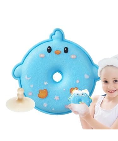Shower Ball for Kids Children's Bath Sponge Ball Highly Absorbent Scrubber Cleaning Tool for Dormitory Travel Hotel Bathroom and Home Blue