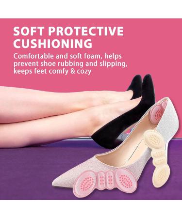 6 Pair Heel Pads for Shoes - Heel Protectors & Grips for Men & Women - Cushions to Adjust Too Big Shoes (Apricot & Black - Buy Online on GoSupps.com