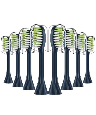 Replacement Toothbrush Heads Compatible with Philips Sonicare One BH1022/05 8 Pack Brush Heads (Midnight Navy Blue)