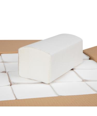 3 200 sheet of paper towels Extra soft high white Premium 2-layer 24 x 21 cm ZZ fold cellulose suction-strong folding towel white for towel dispensers in toilets offices practices and studios