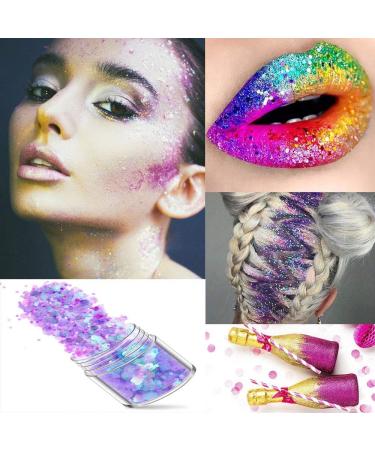Yueming 12Pcs Glitter - Face & Body Glitter Nail Sequin Sparkle for Masquerade Makeup - Buy Online on GoSupps.com