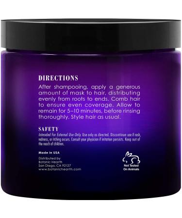 Botanic Hearth Purple Hair Mask for Blonde, Silver & Gray Hair - 8 fl oz - Sulfate & Paraben Free - Buy Online on GoSupps.com