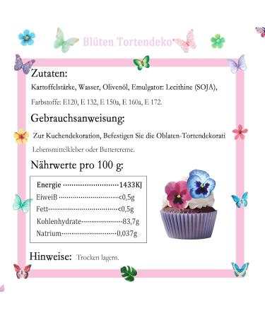 60 Edible Flower Pansies for Cake Decoration | Catelves | Perfect for Weddings & Celebrations - Buy Online on GoSupps.com