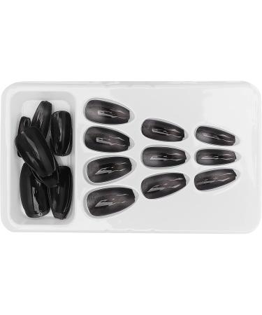 Press On Nails Coffin Press On False Nail Tips Black False Nails Artificial Nails Fake Solid Color Solid Color Fake Nails Ballerina Nail Art Tips Sets - Buy Online on GoSupps.com