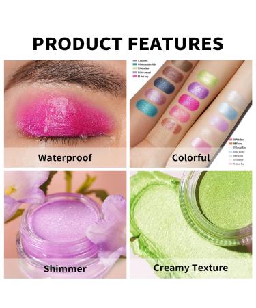 Oulac Rose Gold Eyeshadow | High Pigment Waterproof Cream Shadow | Vegan Cruelty-Free Satin Metallic Finish | 12g | Durable & Non-Wrinkling Eye Makeup - Buy Online on GoSupps.com