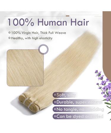 Elailite 100g Brazilian Real Hair Bundle - 50cm #60 Platinum Blonde Sew-In Hair Extensions - Buy Online on GoSupps.com