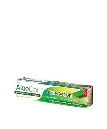 AloeDent Triple Action 100 ml Aloe Vera Fluoride-Free Toothpaste - 1 piece
