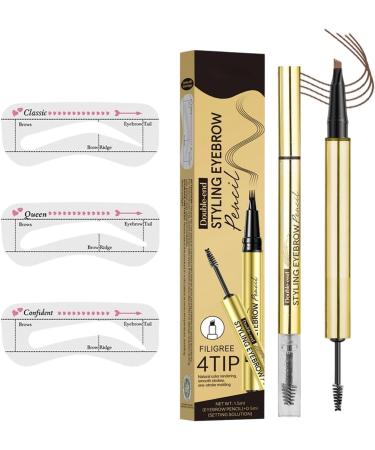 Eyebrow Pen 2in1 Eyebrow Filler Pencil with GelSmudge Resistant Cosmetics for Daily Use Sports and Activities - Buy Online on GoSupps.com