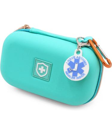 CASEMATIX Turquoise Asthma Inhaler Case for Travel Fits Spacer Mask and Accessories Case Only - Buy Online on GoSupps.com