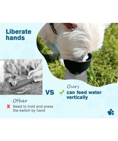 Pecute 350ml Dog Drinking Bottle - Portable Water Bottle with Foldable Bowl for Dogs Silicone Pet Water Bottle for On-the-Go Hydration - Buy Online on GoSupps.com