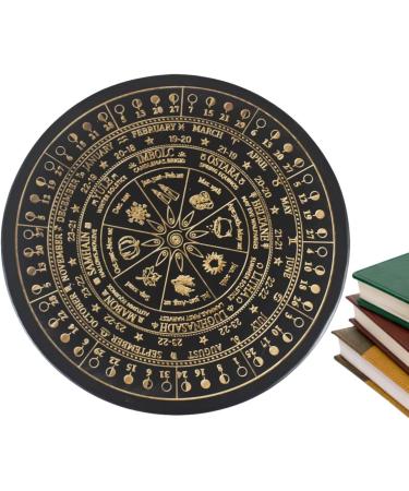 Pendulum Board - Handcrafted Holzwahrsagerei Round Dowsing Board | Metaphysical Witch Star Gift | Unique Carved Wooden Divination Tool - Buy Online on GoSupps.com