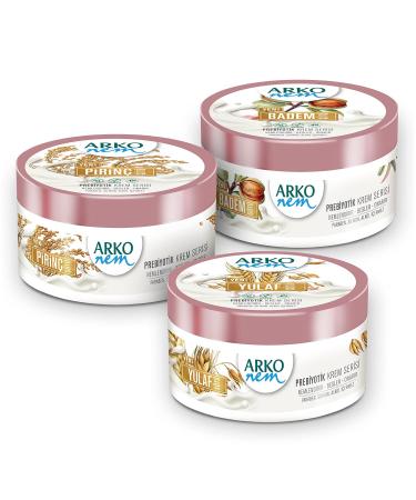 ARKO NEM Prebiotic Vegan Face & Body Cream 250ml - Paraben-Free Silicone-Free Alcohol-Free Moisturizer for All | 48-Hour Hydration with Almond Milk - Buy Online on GoSupps.com