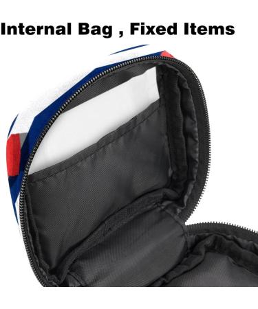 Large Nautical Storage Bags for Women's Bandages - Striped Red Anchor Zipper Pockets for Menstrual Cups Tampons & More - Buy Online on GoSupps.com